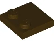 lego-33909-ciemno-brazowy-gladka-plytka-zmodyfikowana-2x2-z-kolkami-10szt