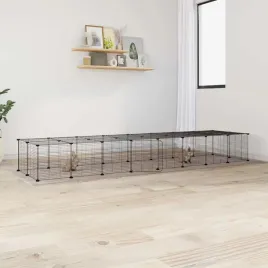 vidaxl-klatka-dla-zwierzat-z-bramka-36-paneli-czarna-35x35-cm-stal