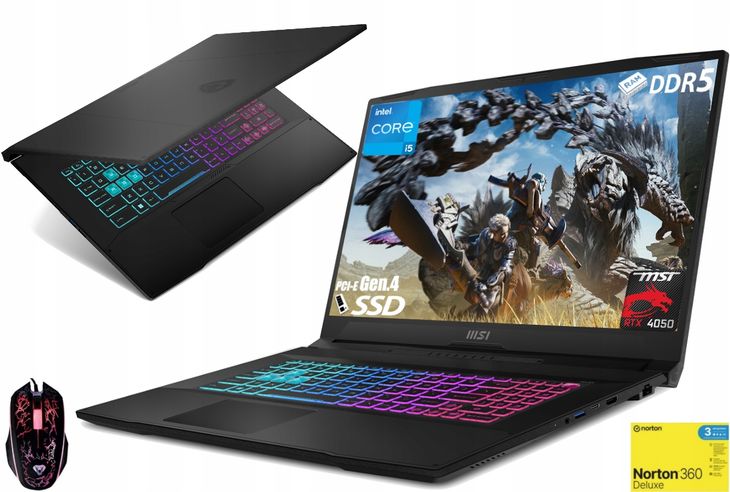 GAMER MSI KATANA 17 B13 i5-13420H RTX4050 1TB 32GB DDR5 W11 PRO