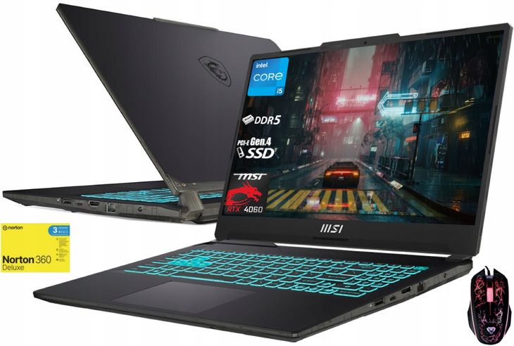 DLA GRACZA 13 gen. MSI CYBORG 15 i5-13420H RTX4060 8GB 1TB 32GB WIN11 PRO