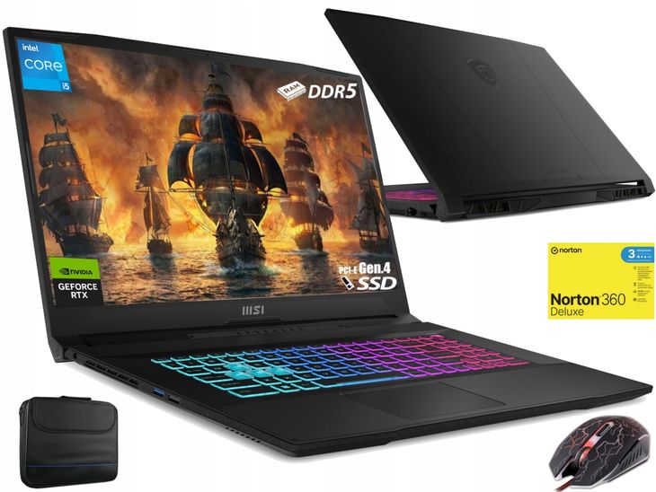LAPTOP GAMINGOWY MSI KATANA 17 B12 i5-12450H 1TB 32GB RTX3050 144Hz WIN11
