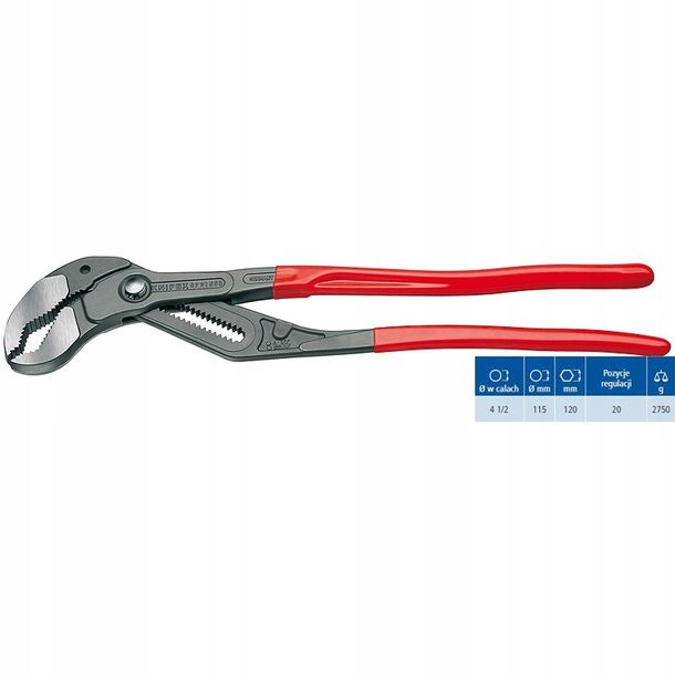 Фото - Інший ручний інструмент KNIPEX Szczypce nastawne klucz do rur XXL 560 mm 20 pozycji regulacji  COBRA 
