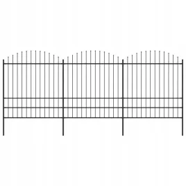 vidaxl-panele-ogrodzeniowe-z-grotami-stal-175-2-x-51-m-czarne
