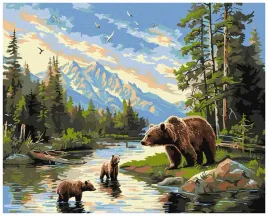 malowanie-po-numerach-niedzwiedzica-i-miski