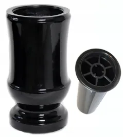 wazon-nagrobny-w2-czarny-polysk-28-cm