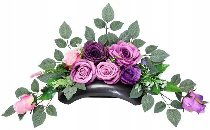 stroik-bukiet-roza-liliowa-wysokosc-28-cm