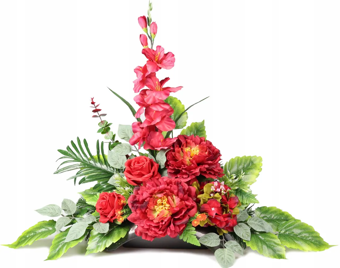 peonia-czerwona-stroik-80x65-cm