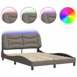 rama-lozka-z-diodami-led-bez-materaca-taupe-140