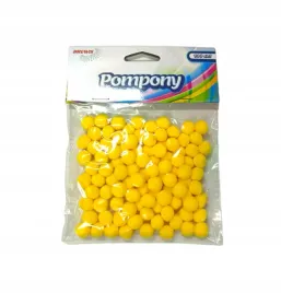 pompony-1cm-10mm-zolty-100-szt-brewis-pom19