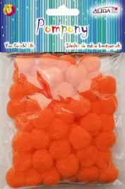 pompony-dekoracyjne-aliga-pomaranczowe-2cm-60szt-pom-407