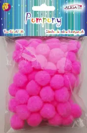 pompony-dekoracyjne-aliga-rozowy-2cm-60szt-pom-409