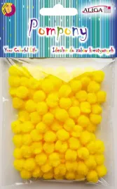 pompony-dekoracyjne-aliga-zolty-1cm-120szt-pom-306