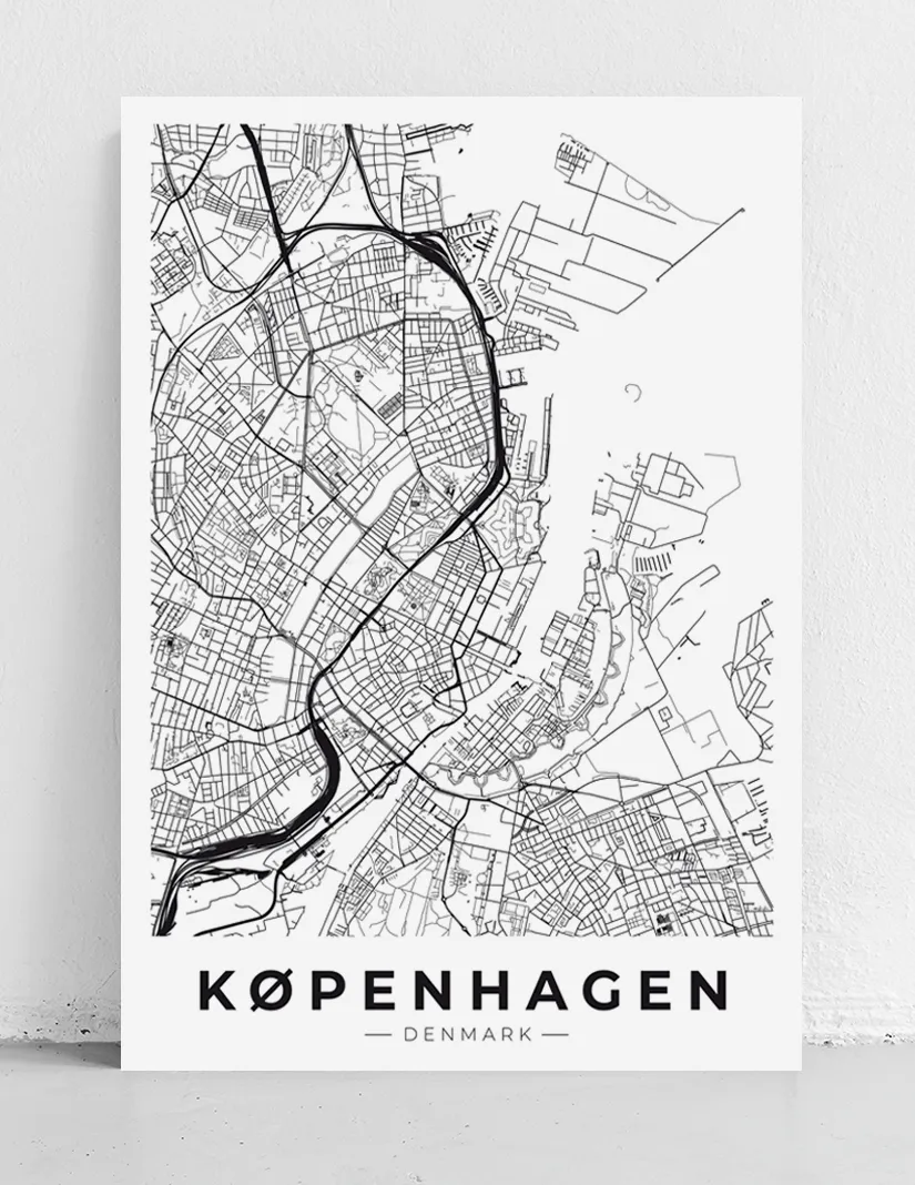 plakat-mapa-plan-miasta-kopenhaga-30x40-cm
