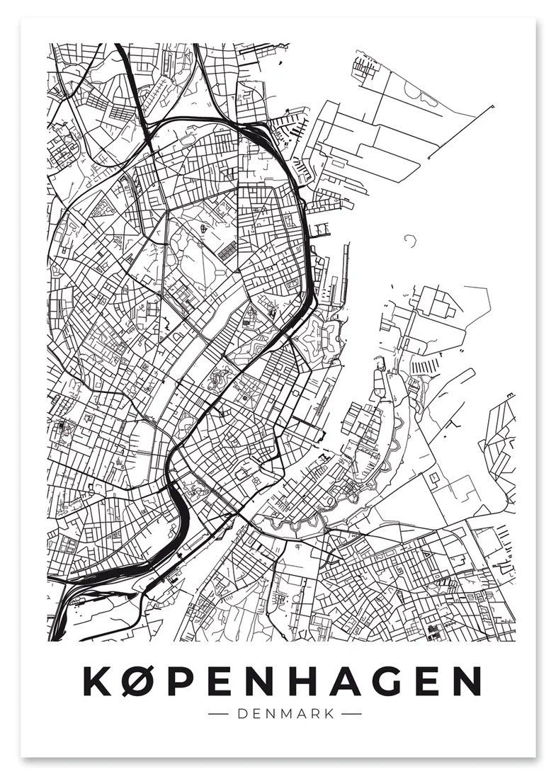 plakat-mapa-plan-miasta-kopenhaga-50x70-cm