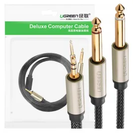 ugreen-kabel-audio-mini-jack-35mm-do-2x-jack-635mm-2m-szary