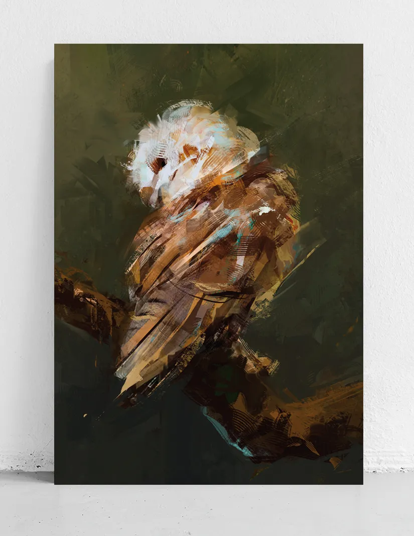 obraz-na-plotnie-sowa-abstrakcja-80x120-cm-stan-nowy