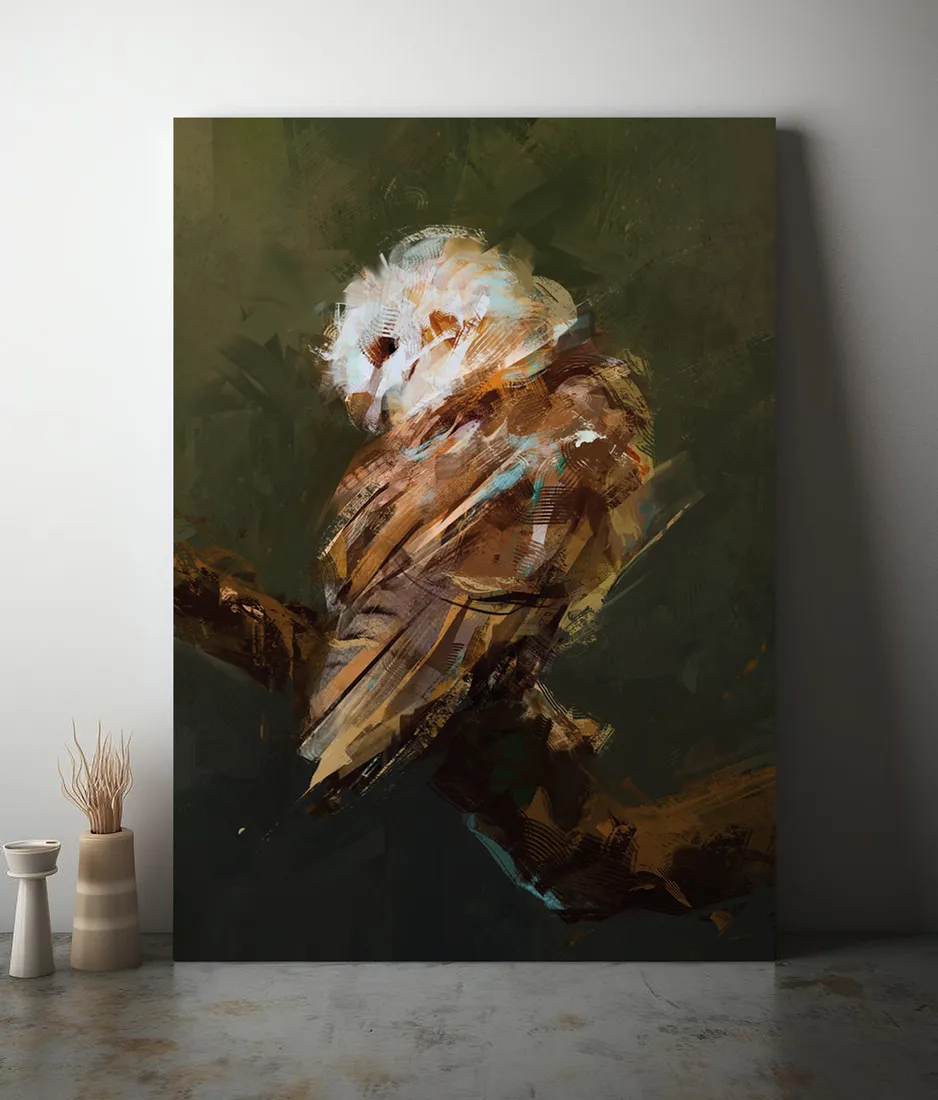obraz-na-plotnie-sowa-abstrakcja-80x120-cm-stan-nowy