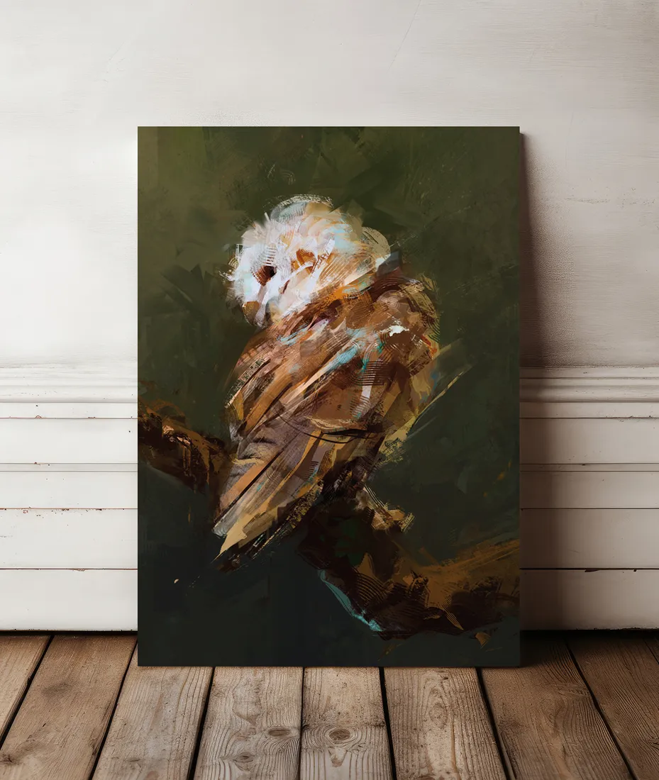 obraz-na-plotnie-sowa-abstrakcja-80x120-cm