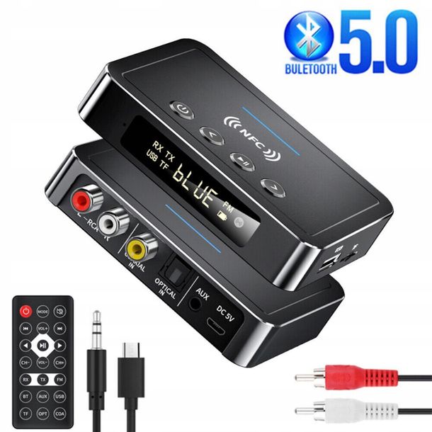 ﻿ADAPTER BLUETOOTH DO WIEŻY HiFi AUX , JACK ODBIORNIK NADAJNIK 5.0 NFC