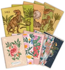 paczka-zeszyt-a5-60k-linia-dino-spring-pakiet-10-sztuk