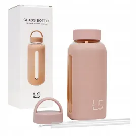 butelka-na-wode-szklana-w-zestawie-dwie-zatyczki-line-sport-800ml-rozowa