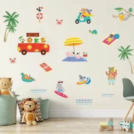 naklejki-scienne-plaza-zwierzeta-hawaje-dla-dzieci