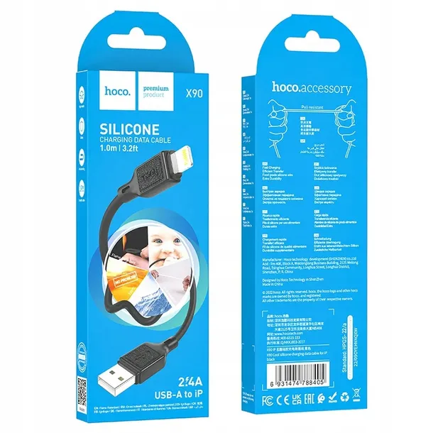 hoco-kabel-usb-a-apple-lightning-24a-x90-1m-czarny-zlacza-usb-apple-lightning
