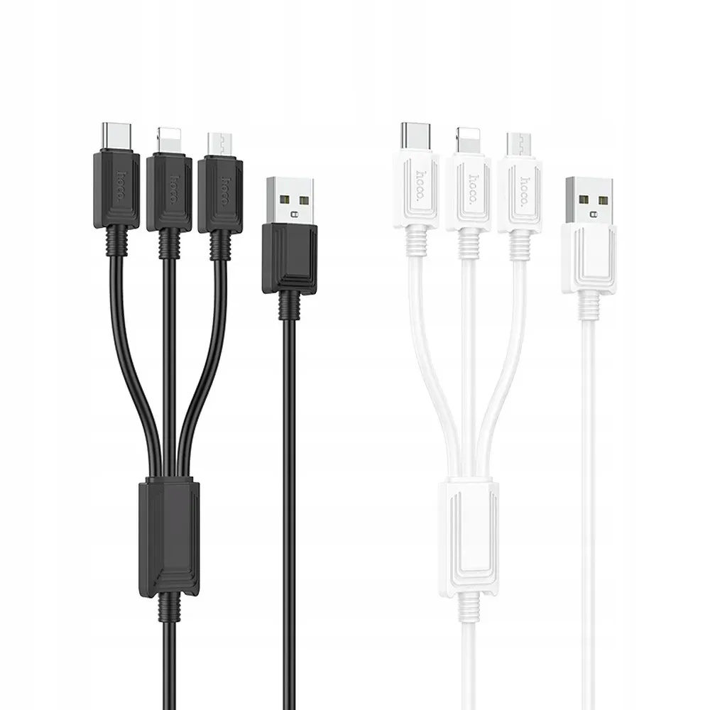 hoco-kabel-3w1-usb-do-lightning-micro-usb-usb-c-2a-x74-1m-czarny