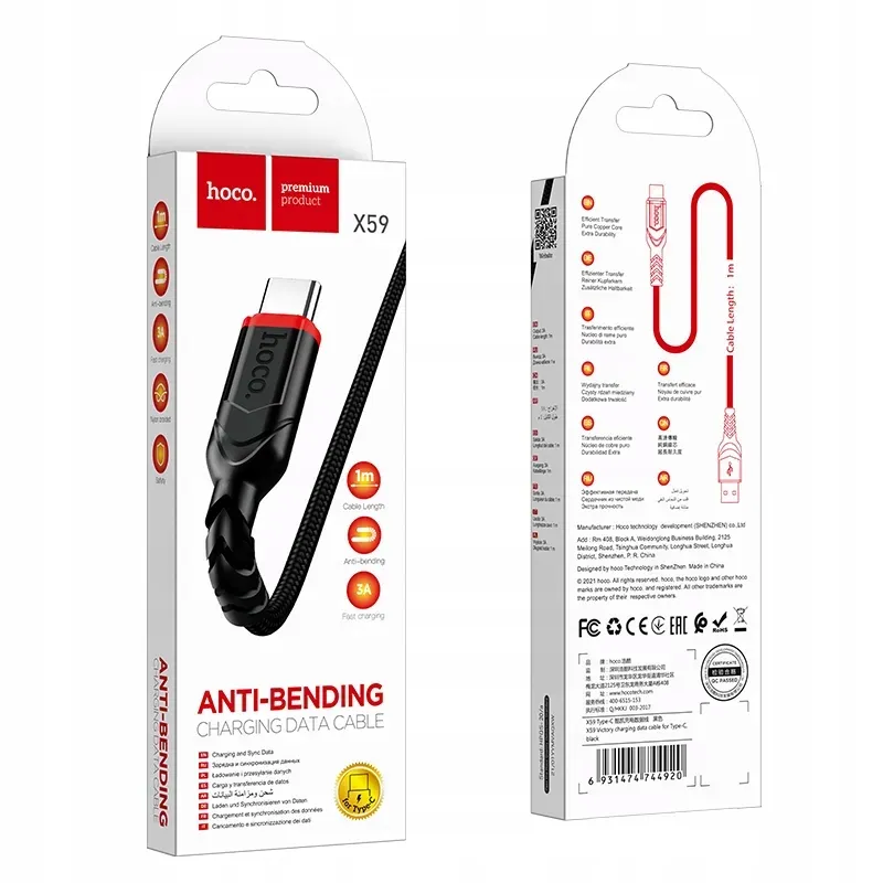 hoco-kabel-usb-a-do-typ-c-qc-3a-x59-1-m-czarny
