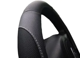 pokrowiec-na-kierownice-czarno-szary-37-39-cm-skora-perforowana-exclusive