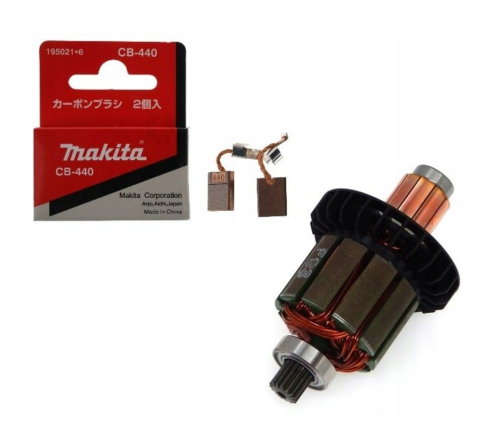 Vasiumic Motor Anker Rotor Set 619380-9 | Mit Kohlebürsten Kit | Für DHP482 Bohrschrauber