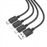 hoco-kabel-3w1-usb-a-do-lightning-micro-usb-typ-c-2a-x74-1-m-czarny-kolor-czarny