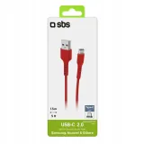 kabel-sbs-usb-a-usb-c-15-m-czerwony-stan-nowy