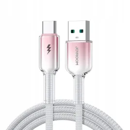 kabel-joyroom-s-a42-crystal-clear-series-3a-usb-a-usb-c-12m-bialy