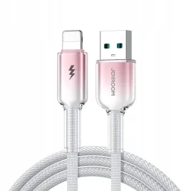 kabel-joyroom-crystal-clear-series-3a-usb-a-lightning-12m-bialy