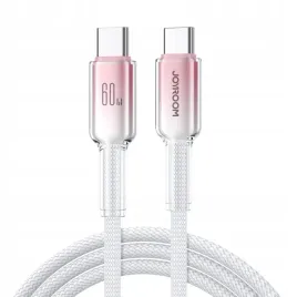 kabel-joyroom-s-a42-crystal-clear-series-60w-usb-c-usb-c-12m-bialy
