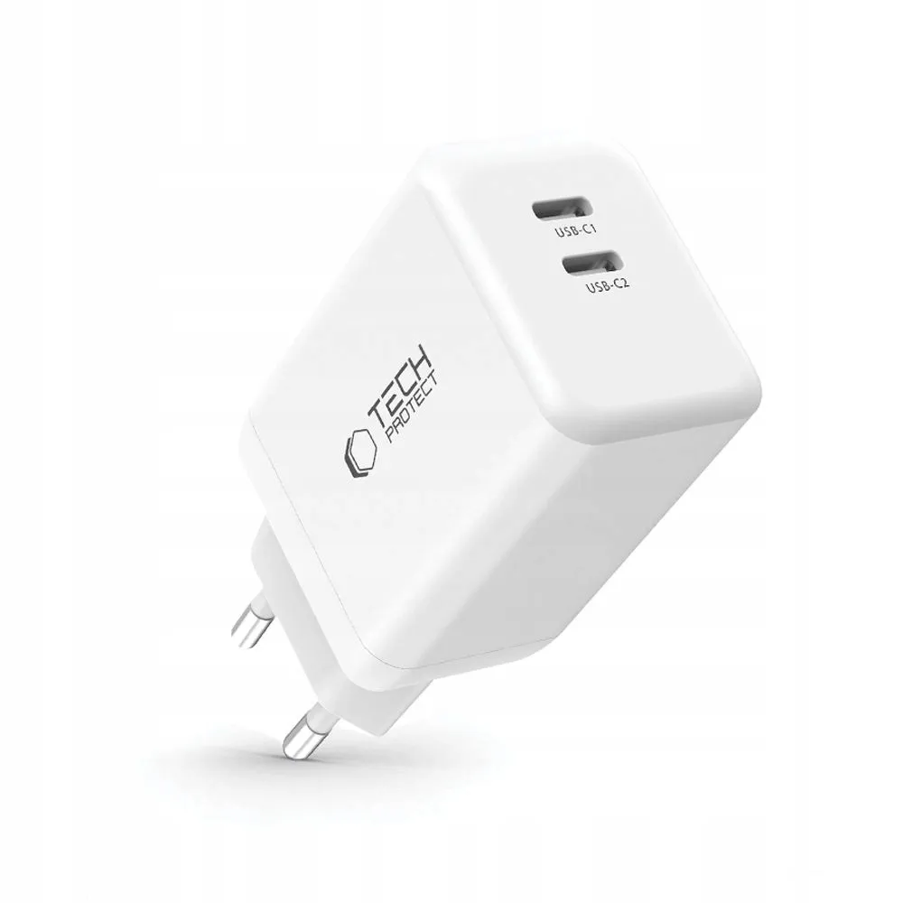 ladowarka-szybko-ladujaca-tech-protect-2x-usb-c-pd-3a-45w-biale
