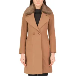 plaszcz-damski-dewberry-dlugi-brazowy-klasyczny