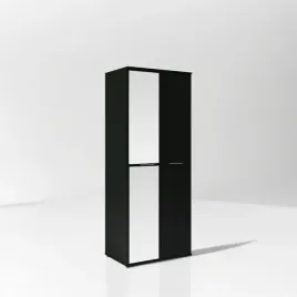 szafa-otwierana-z-lustrem-dwudrzwiowa-80cm-x-200cm-czarna-polki-wieszak
