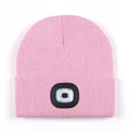 czapka-z-latarka-led-rozowa