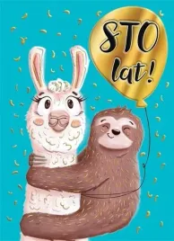 karnet-b6-lama-z-leniwcem