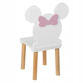 krzeslo-dla-dzieci-myszka-miki-drewniane-biale-60-cm-z-kokarda-roz