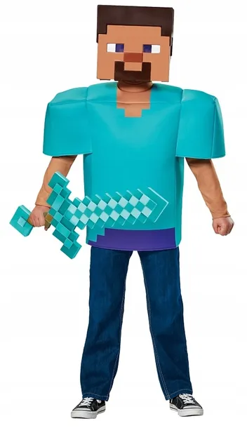 stroj-steve-minecraft-m-7-8-lat-okazje-uniwersalny