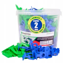 system-poziomowania-plytek-klips-2mm-niebieski-300szt-klin-100szt-marten