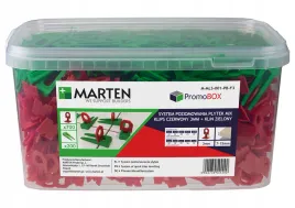 system-poziomowania-plytek-klips-300mm-czerwony-700szt-klin-200szt-marten