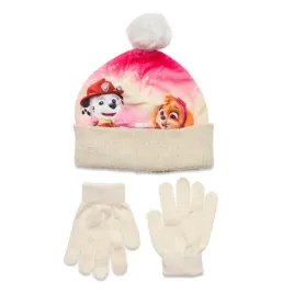 komplet-czapka-rekawiczki-nickelodeon-paw-patrol-zimowy-kremowy