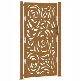 brama-ogrodowa-105x180-cm-stal-nierdzewna-wzor-plomienia