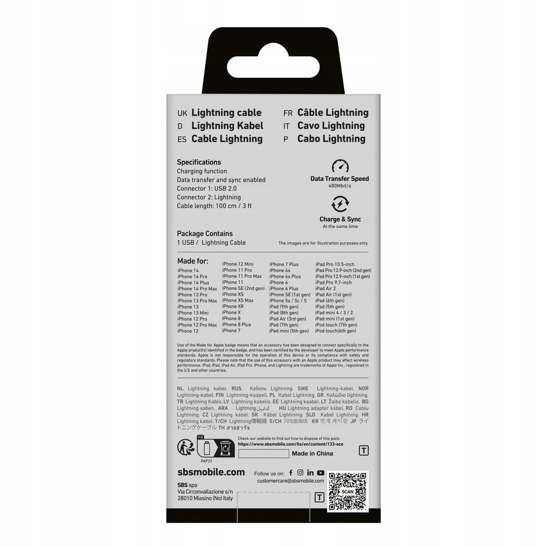 kabel-sbs-tecableusbip589a-usb-a-lightning-niebieski