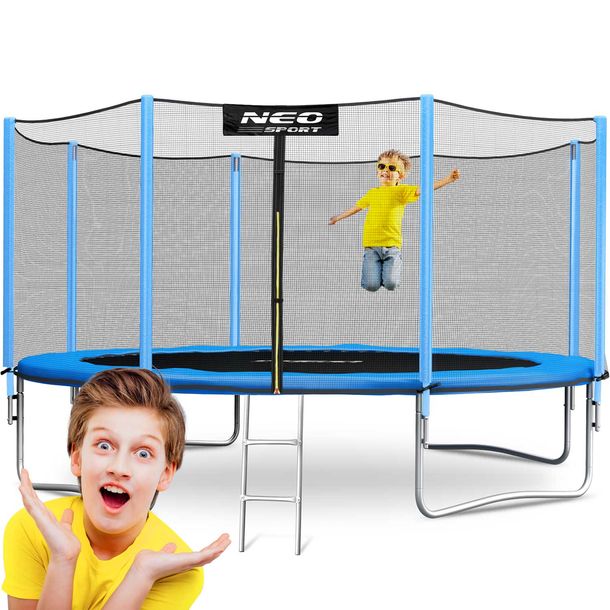 Фото - Батут Neo-Sport ﻿Trampolina ogrodowa dla dzieci 12ft/374cm z drabinką 