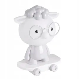 sanico-314802-lampka-nocna-led-owca-na-deskorolce-szara-25w